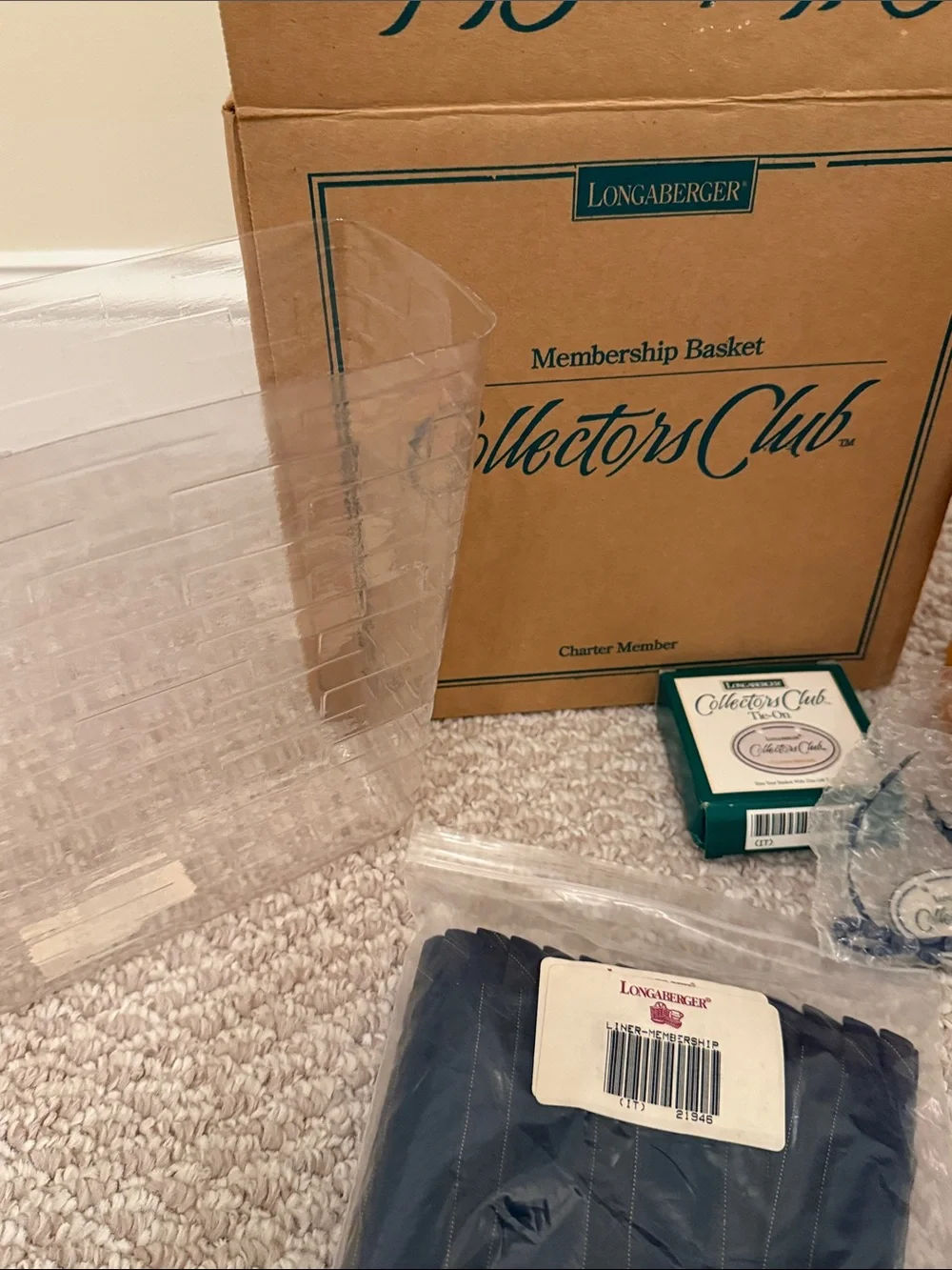 Longaberger Collectors Club Membership Basket 1996 Charter Member